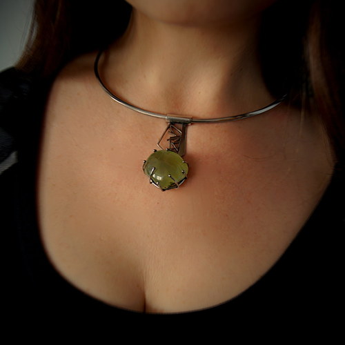 Nerezový náhrdelník...." Green eye " — foto 5