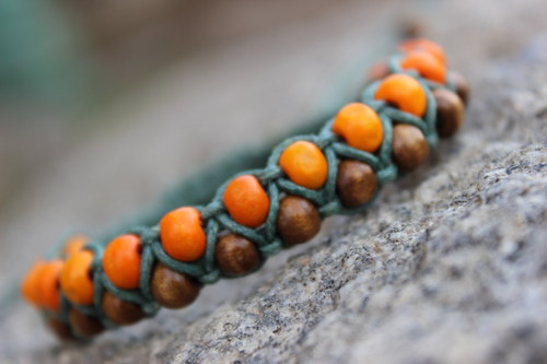 Dvojřadý náramek macramé — foto 3