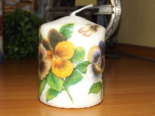Svíčka "Macešky" — foto 3