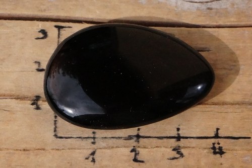 Placička - obsidián kouřový B 7276 — foto 2