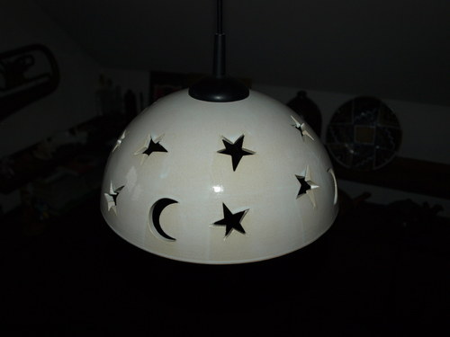 Lustr keramický - NIGHT SKY - bílý — foto 6