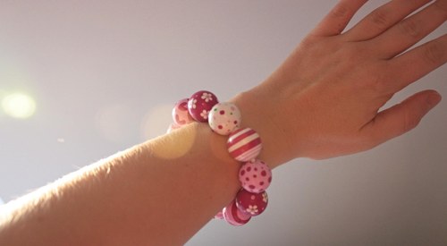 Růžová sada - náramek+náušnice na přání — foto 4