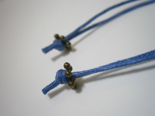 Infinity náramek - modrý (macramé) — foto 5