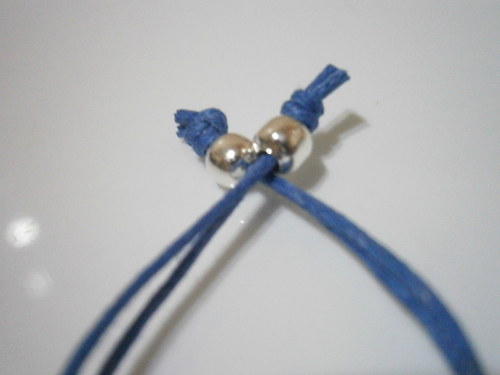 Náramek se sovičkou - modrý II. (macramé) — foto 5