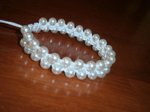 Perličkový náramek (macramé) — foto 6