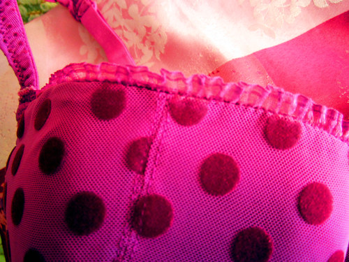 Retro pink dots podprsenka — foto 3