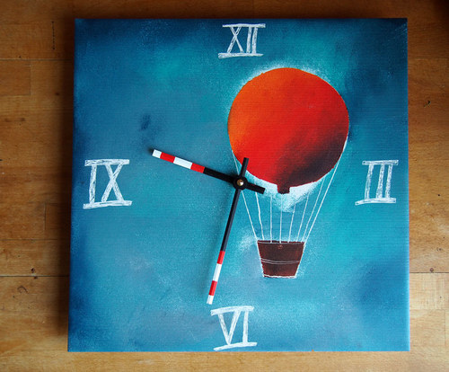 Keramické hodiny 33x33cm - Balón — foto 2