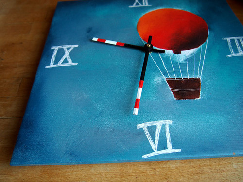 Keramické hodiny 33x33cm - Balón — foto 3