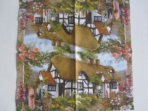 Ubrousek na decoupage Chaloupka, 1ks — foto 2
