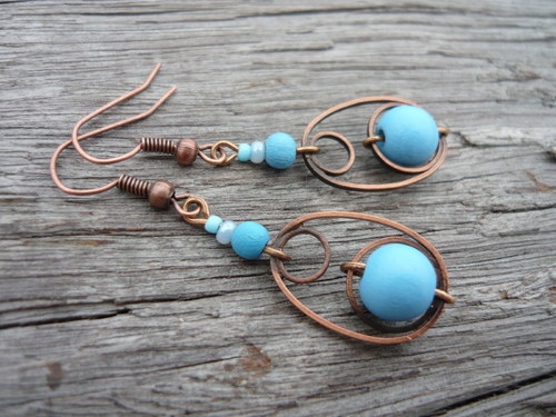 Náušnice Light blue orient — foto 2