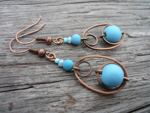 Náušnice Light blue orient — foto 4