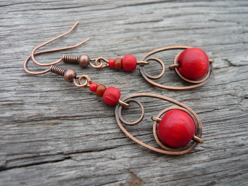Náušnice Red orient — foto 2