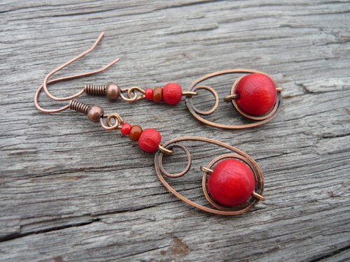 Náušnice Red orient — foto 4