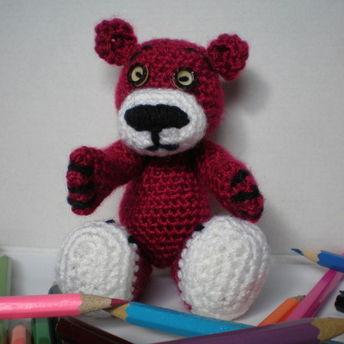 Medvídek do dlaně – vínový — foto 2