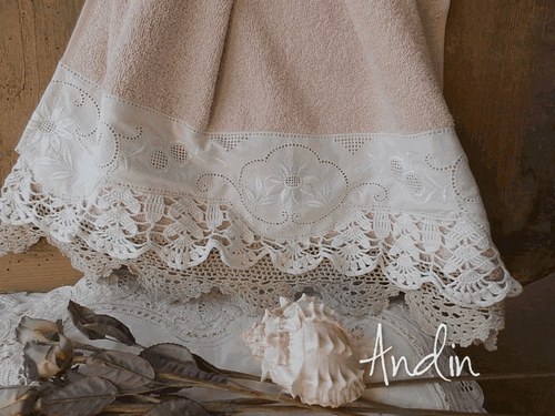 Shabby chic froté ručník — foto 2