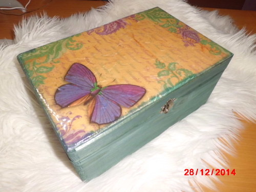 Dřevěný box "Motýl na psaní" — foto 2