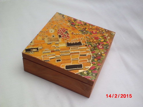 Dřevěná krabička čtvercová "Klimt" — foto 2