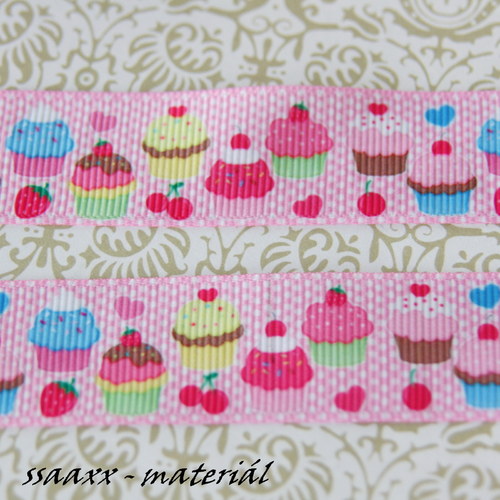 Rypsová stuha ~ 22 mm ~ cupcakes — foto 2