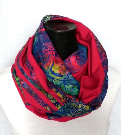 Nákrčník "Batik s aplikací proužků" — foto 6