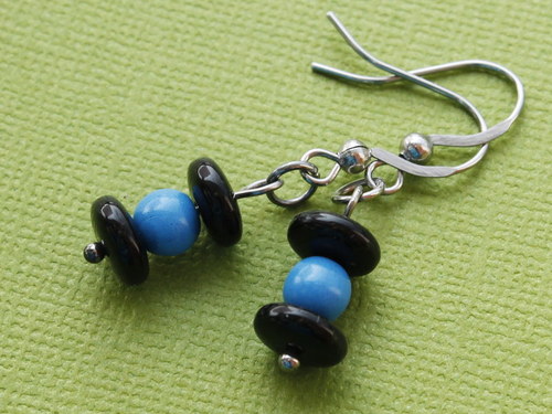 Náušnice - Black and... blue — foto 4