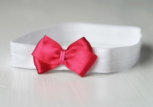 Čelenka pro newborn - červená mašlička — foto 3