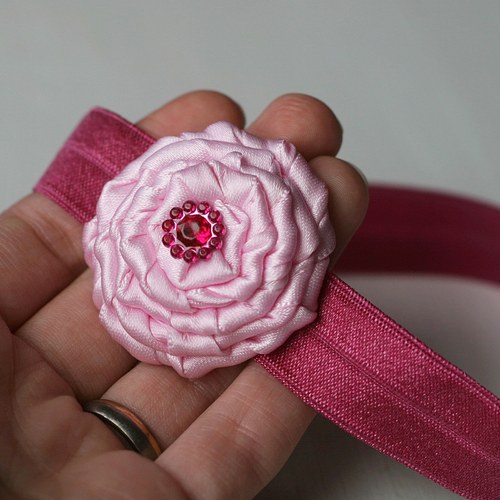 Čelenka pro newborn - růžová — foto 3