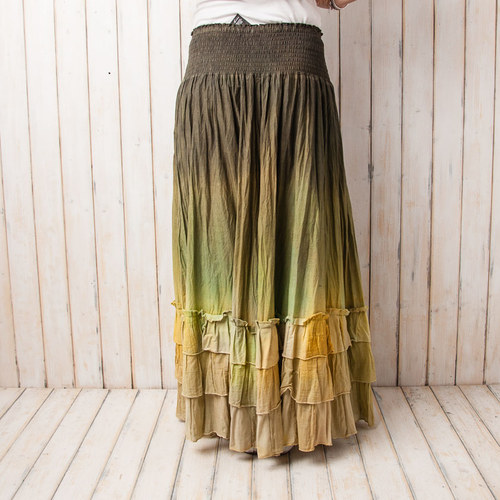 Dlouhá sukně patchwork - vel. L/XL — foto 5