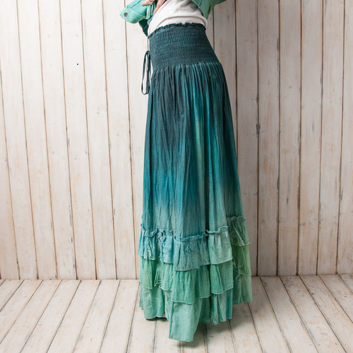 Dlouhá sukně patchwork - vel. L/XL — foto 3