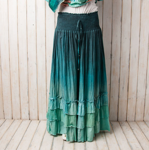 Dlouhá sukně patchwork - vel. L/XL — foto 4