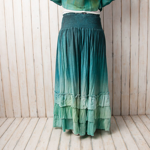 Dlouhá sukně patchwork - vel. L/XL — foto 6