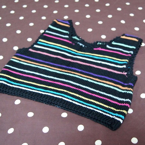 Pastelkový ručně pletený TOP — foto 2