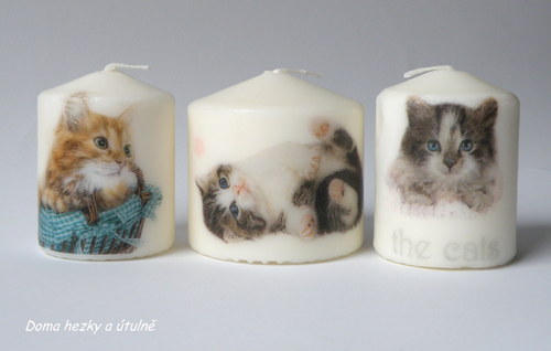 Svíčka Koťátko s nápisem The Cats — foto 3