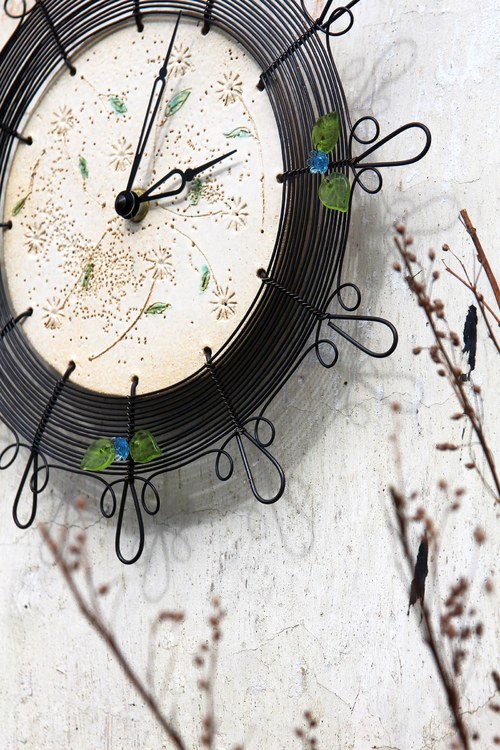 Modrokvítek... drátované hodiny — foto 3