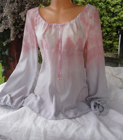 Dámská halenka,růžovo-šedá — foto 3