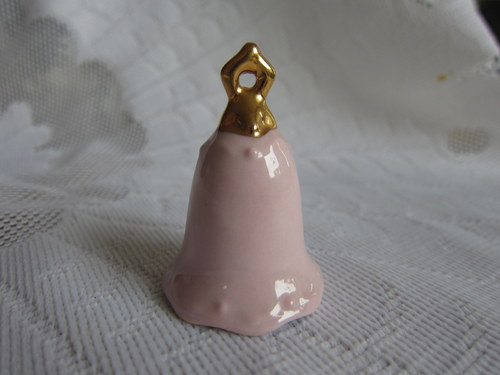 Zvonek - růžový porcelán — foto 3