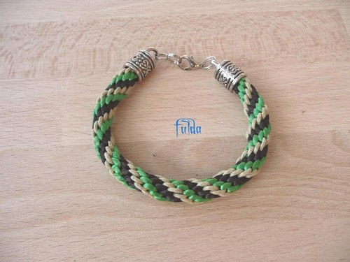 Kumihimo Hmědo-Zeleno-Khaki — foto 2