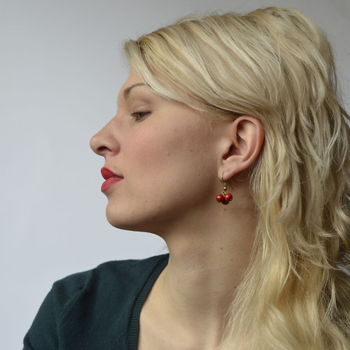 Náušnice »Jeřabiny« Mosaz — foto 3