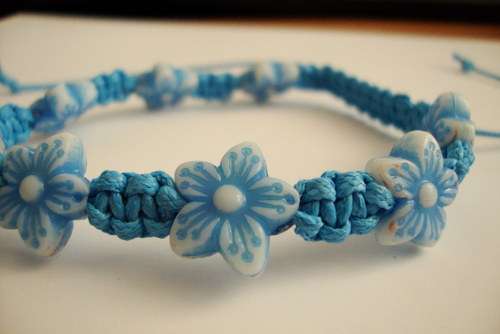 Náramek drhaný macramé — foto 2