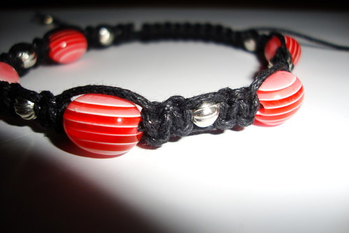 Náramek drhaný macramé — foto 2