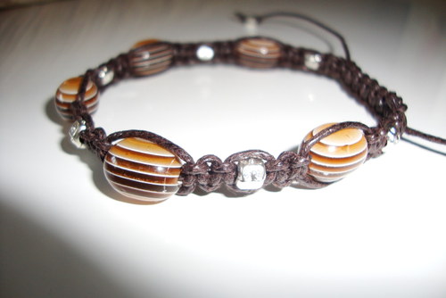 Náramek drhaný macramé — foto 2