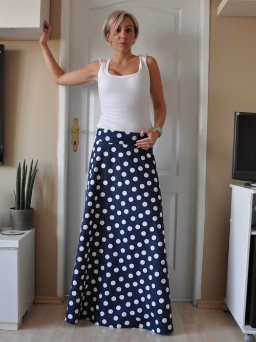Modrá maxi sukně — foto 2