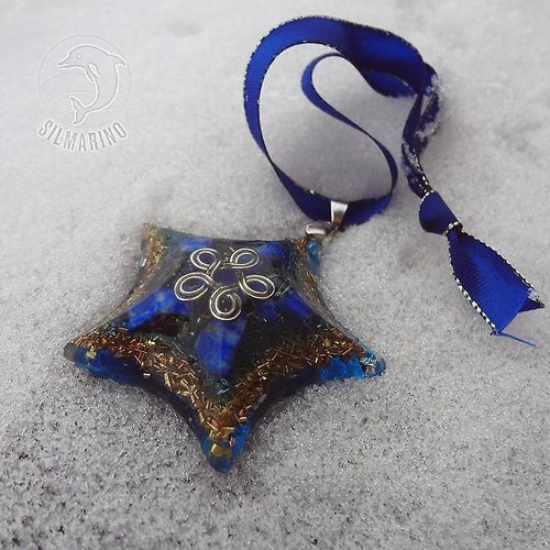 "Zimní Večernice" - lapis lazuli, stříbro — foto 5