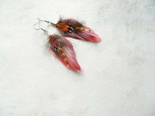 Peříčkové náušnice — foto 2