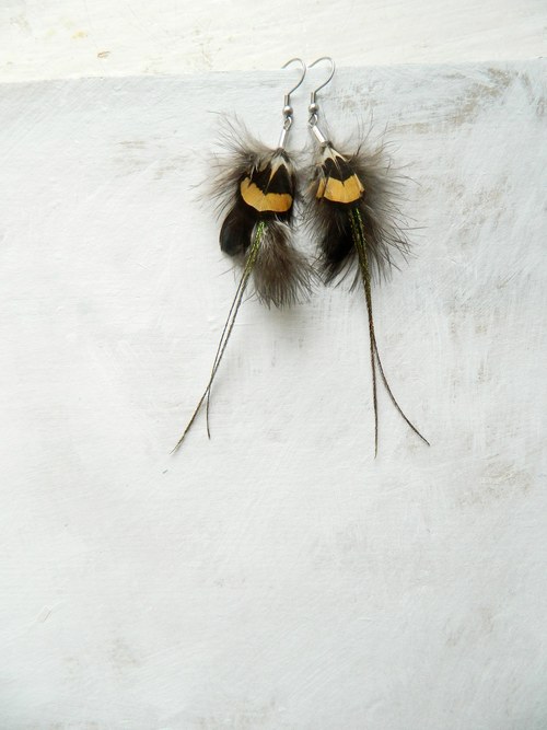 Peříčkové náušnice — foto 2