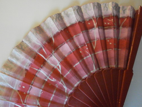 Luxusní vějíř - Dancing red BREEZE — foto 3