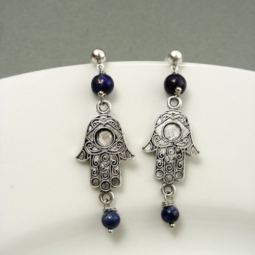 Hamsa náušnice — foto 2