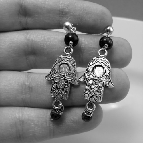 Hamsa náušnice — foto 3