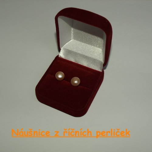 Náušnice "Peach dream" z říčních perliček — foto 3