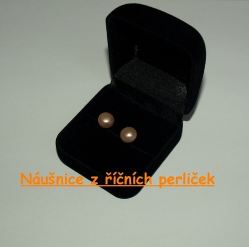 Náušnice "Peach dream" z říčních perliček — foto 4