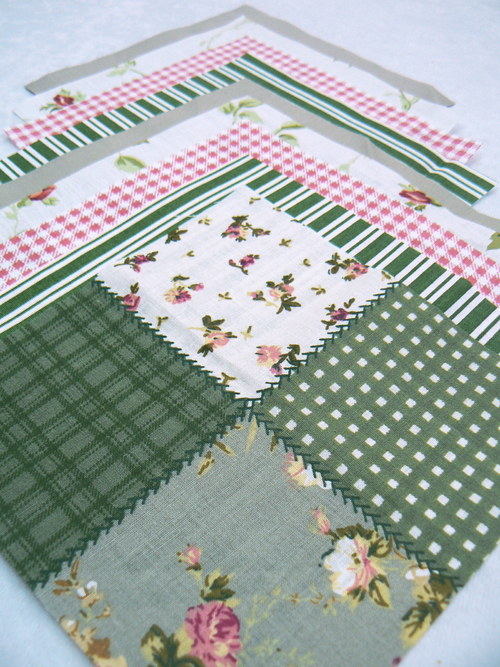 Sada látek zelený patchwork — foto 2